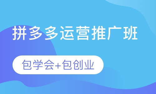 深圳拼多多运营培训学校零基础包学会课程